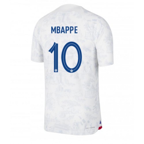 Echipament fotbal Franţa Kylian Mbappe #10 Tricou Deplasare Mondial 2022 maneca scurta